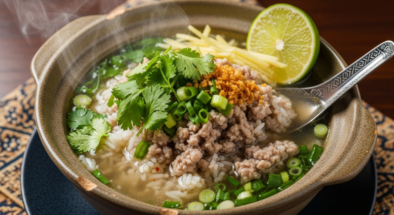 Khao Tom Moo Recipe | Thai Pork Rice Soup – The Most Comforting Thai Breakfast