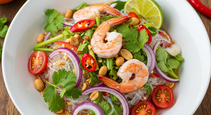 Yam Woon Sen (ยำวุ้นเส้น) Recipe | Authentic Thai Glass Noodle Salad