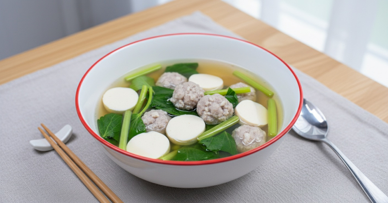 Thai Tofu and Pork Soup Recipe (Gaeng Jued Tao Hoo Moo Sub)