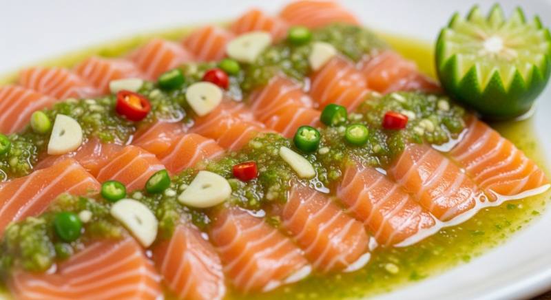 Thai-Style Salmon Salad (Yum Salmon) Recipe | Refreshing Thai Salmon Dish